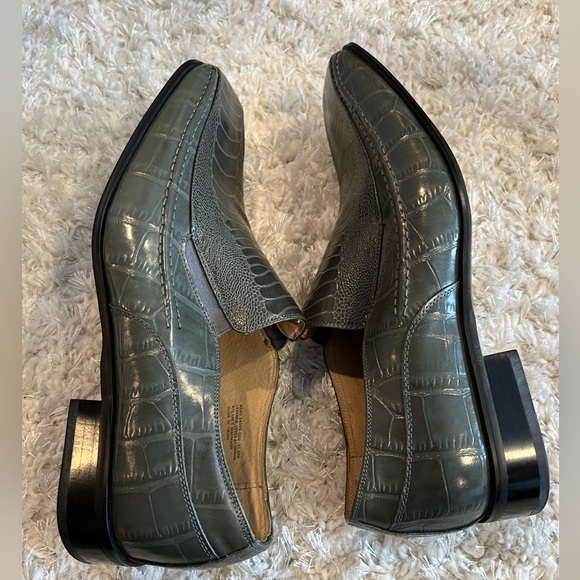 Stacy Adams Snake Leather Black Slip On Loafer main image 5